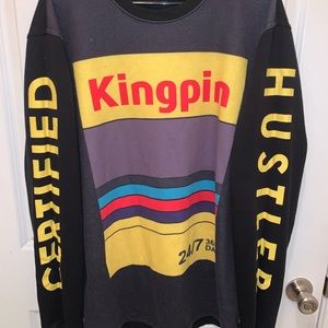 Men kingpen graphic long sleeve shirt